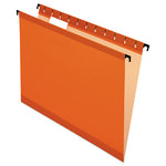 SureHook Hanging Folders, Letter Size, 1/5-Cut Tabs, Orange, 20/Box