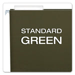 Standard Green Hanging Folders, Letter Size, 1/3-Cut Tabs, Standard Green, 25/Box