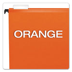 SureHook Hanging Folders, Letter Size, 1/5-Cut Tabs, Orange, 20/Box