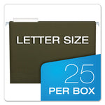 Standard Green Hanging Folders, Letter Size, 1/3-Cut Tabs, Standard Green, 25/Box