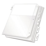 Poly Ring Binder Pockets, 8.5 x 11, Clear, 5/Pack