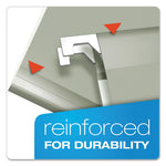 Colored Reinforced Hanging Folders, Letter Size, 1/5-Cut Tabs, Gray, 25/Box