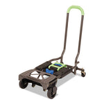 2-in-1 Multi-Position Hand Truck and Cart, 300 lbs, 16.63 x 12.75 x 49.25, Black/Blue/Green