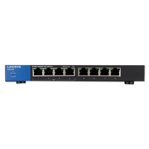 Business Desktop Gigabit PoE+ Switch, 8 Ports