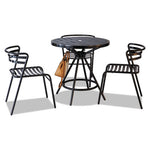 CoGo Tables, Steel, Round, 30" Diameter x 29.5h, Black, Ships in 1-3 Business Days