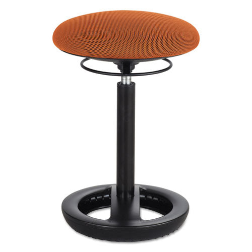 Twixt Desk Height Ergonomic Stool, Supports Up to 250 lb, 22.5" Seat Height, Orange Seat, Black Base