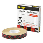 ATG Adhesive Transfer Tape, Permanent, Holds Up to 0.5 lbs, 0.5" x 36 yds, Clear