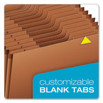 Heavy-Duty Expanding File with Reinforced Flap, 21 Sections, Elastic Cord Closure, 1/3-Cut Tabs, Legal Size, Redrope