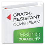 XtraLife ClearVue Non-Stick Locking Slant-D Ring Binder, 3 Rings, 3" Capacity, 11 x 8.5, White