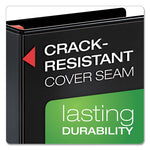 XtraLife ClearVue Non-Stick Locking Slant-D Ring Binder, 3 Rings, 5" Capacity, 11 x 8.5, Black