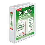 XtraLife ClearVue Non-Stick Locking Slant-D Ring Binder, 3 Rings, 1.5" Capacity, 11 x 8.5, White