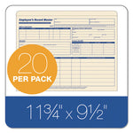 Employee Record Master File Jacket, Straight Tab, Letter Size, Manila, 20/Pack