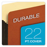 File Pocket with Tyvek, 5.25" Expansion, Letter Size, Redrope, 10/Box