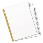 Write and Erase Big Tab Paper Dividers, 8-Tab, 11 x 8.5, White, White Tabs, 1 Set