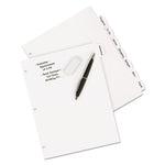 Write and Erase Big Tab Durable Plastic Dividers, 3-Hole Punched, 8-Tab, 11 x 8.5, White, 1 Set