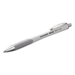 InkJoy 700 RT Ballpoint Pen, Retractable, Medium 1 mm, Black Ink, White/Gray Barrel, Dozen