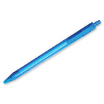 InkJoy 100 RT Ballpoint Pen, Retractable, Medium 1 mm, Blue Ink, Translucent Blue Barrel, Dozen