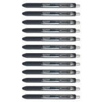 InkJoy Gel Pen, Retractable, Fine 0.5 mm, Black Ink, Black Barrel, Dozen