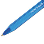 InkJoy 100 Ballpoint Pen, Stick, Medium 1 mm, Blue Ink, Translucent Blue Barrel, Dozen