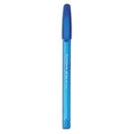 InkJoy 100 Ballpoint Pen, Stick, Medium 1 mm, Blue Ink, Translucent Blue Barrel, Dozen