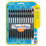 InkJoy 300 RT Ballpoint Pen, Refillable, Retractable, Medium 1 mm, Black Ink, Black Barrel, 24/Pack