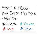 Low-Odor Dry-Erase Marker, Fine Bullet Tip, Red, Dozen