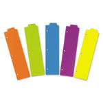 Tabbed Snap-In Bookmark Plastic Dividers, 5-Tab, 11.5 x 3, Assorted, 1 Set