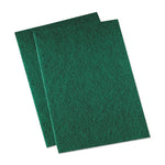 Medium Duty Scour Pad, 6 x 9, Green, 20/Carton