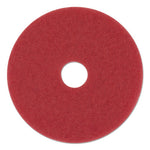 Low-Speed Buffer Floor Pads 5100, 20" Diameter, Red, 5/Carton