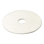 Low-Speed Super Polishing Floor Pads 4100, 20" Diameter, White, 5/Carton