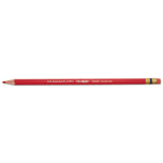 Col-Erase Pencil with Eraser, 0.7 mm, 2B, Carmine Red Lead, Carmine Red Barrel, Dozen