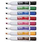 Magnetic Dry Erase Marker, Broad Chisel Tip, Assorted Colors, 8/Pack