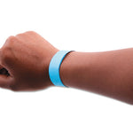 Security Wristbands, Sequentially Numbered, 10" x 0.75", Blue, 100/Pack