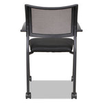 Alera Eikon Series Stacking Mesh Guest Chair, 20.86" x 24.01" x 33.07", Black Seat, Black Back, Black Base, 2/Carton