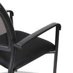 Alera Eikon Series Stacking Mesh Guest Chair, 20.86" x 24.01" x 33.07", Black Seat, Black Back, Black Base, 2/Carton