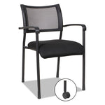 Alera Eikon Series Stacking Mesh Guest Chair, 20.86" x 24.01" x 33.07", Black Seat, Black Back, Black Base, 2/Carton