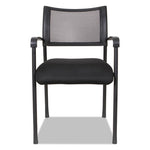 Alera Eikon Series Stacking Mesh Guest Chair, 20.86" x 24.01" x 33.07", Black Seat, Black Back, Black Base, 2/Carton