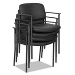 Alera Sorrento Series Ultra-Cushioned Stacking Guest Chair, 25.59" x 24.01" x 33.85", Black, 2/Carton