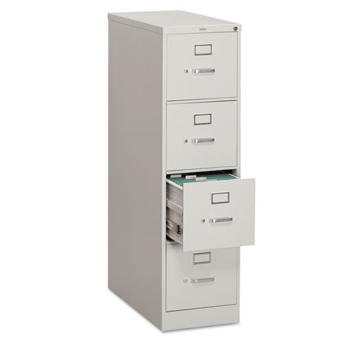 310 Series Vertical File, 4 Letter-Size File Drawers, Light Gray, 15" x 26.5" x 52"