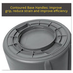 Vented Round Brute Container, 20 gal, Plastic, White