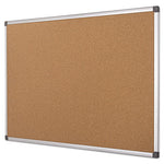 Value Cork Bulletin Board with Aluminum Frame, 24 x 36, Tan Surface, Silver Aluminum Frame