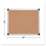 Value Cork Bulletin Board with Aluminum Frame, 24 x 36, Tan Surface, Silver Aluminum Frame