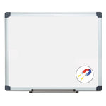 Porcelain Value Dry Erase Board, 24 x 36, White Surface, Silver Aluminum Frame