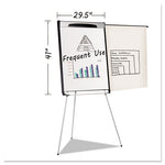 Tripod Extension Bar Magnetic Dry-Erase Easel, 39" to 72" High, Black/Silver