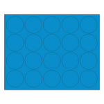 Interchangeable Magnetic Board Accessories, Circles, 0.75" Diameter, Blue, 20/Pack