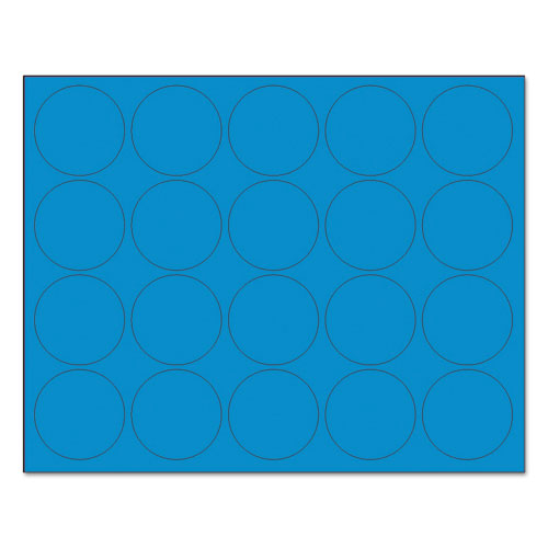 Interchangeable Magnetic Board Accessories, Circles, 0.75" Diameter, Blue, 20/Pack