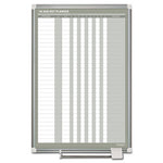 In-Out Magnetic Dry Erase Board, 24 x 36, White Surface, Silver Aluminum Frame