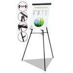 Telescoping Tripod Display Easel, Adjusts 38" to 69" High, Metal, Black