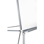 Silver Easy Clean Dry Erase Quad-Pod Presentation Easel, 45" to 79" High, Silver