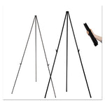 Instant Easel, 61.5" High, Black, Steel, Lightweight